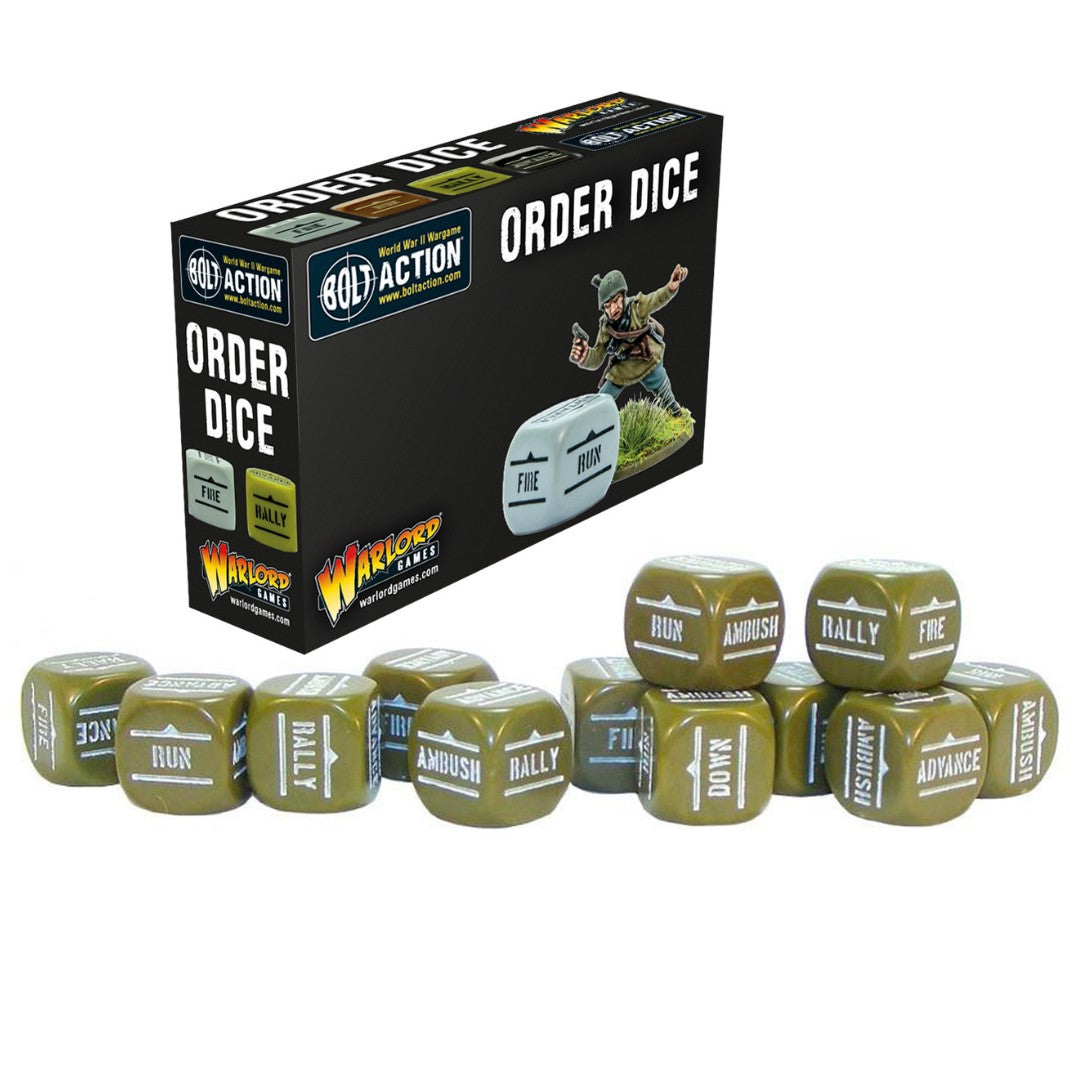 Bolt Action: Orders Dice pack - Olive Drab