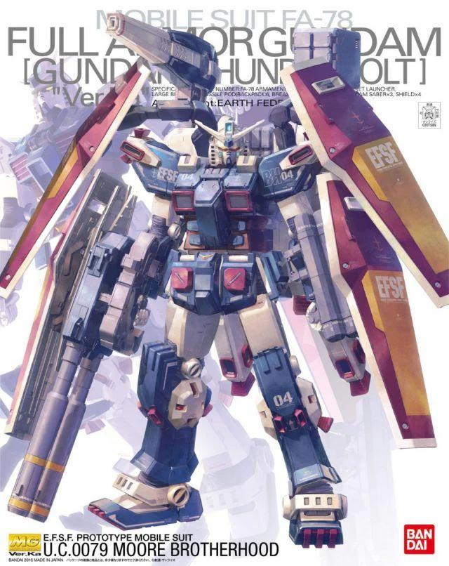 Gundam Model Kit: MG 1/100 Gundam Thunderbolt- Full Armor Gundam (Thunderbolt Anime Color) (Ver.Ka)
