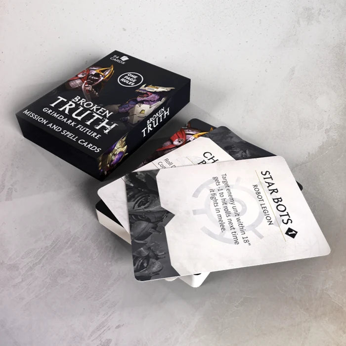 One Page Rules Grimdark Future Mission & Spell Cards