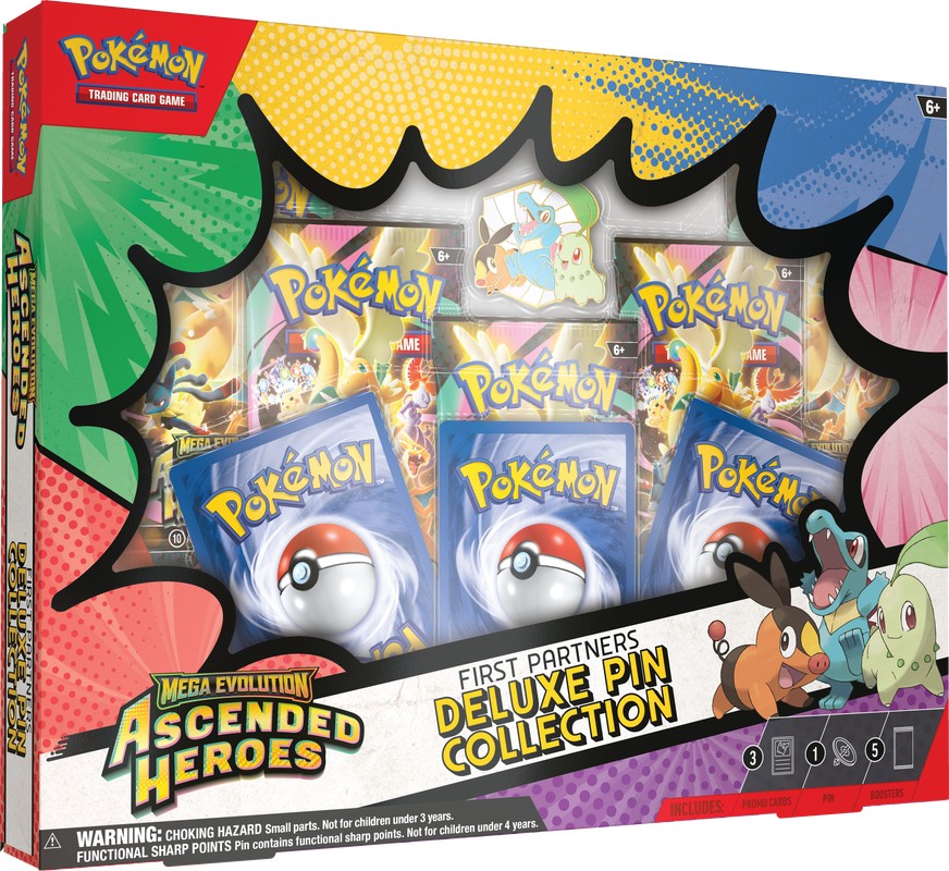 Pokemon Mega Evolutions 2.5 Ascended Heroes First Partners Deluxe Pin Collection