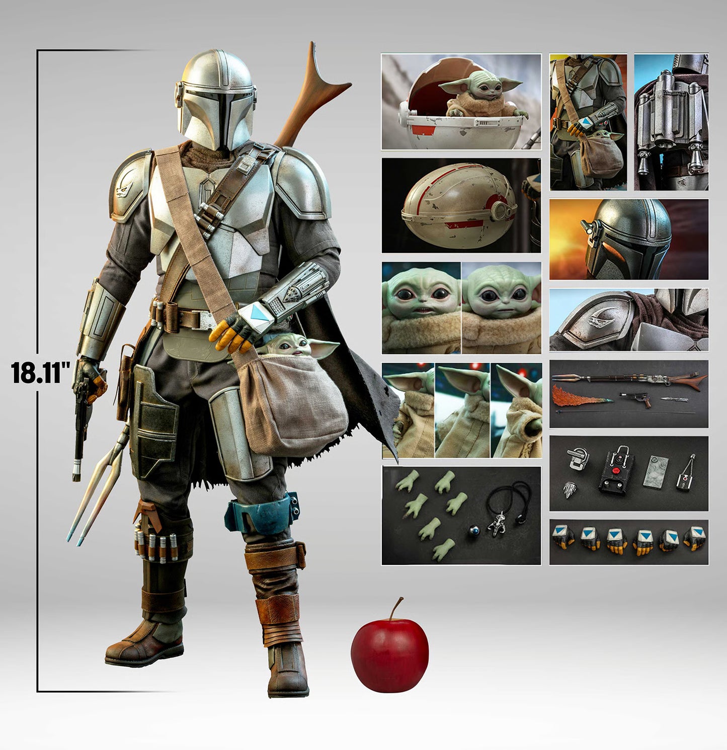 The Mandalorian and The Child Quarter Scale Collectible Set - Star Wars - The Mandalorian (Hot Toys)